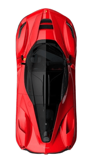 A sleek car, angled view